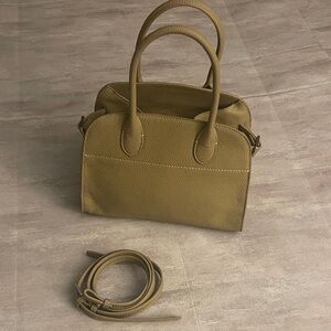 Elegant Tan Faux Leather Handbag